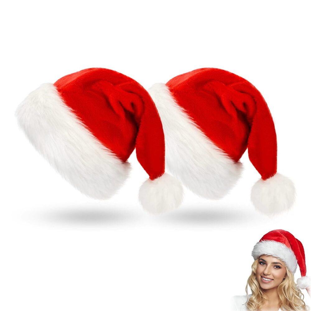 7104 Christmas Hat Santa Hat for Adults Unisex Velvet Classic Comfort Extra